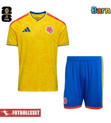 Colombia Hemmatröja Barn VM 2026 Kortärmad (+ Korta byxor)